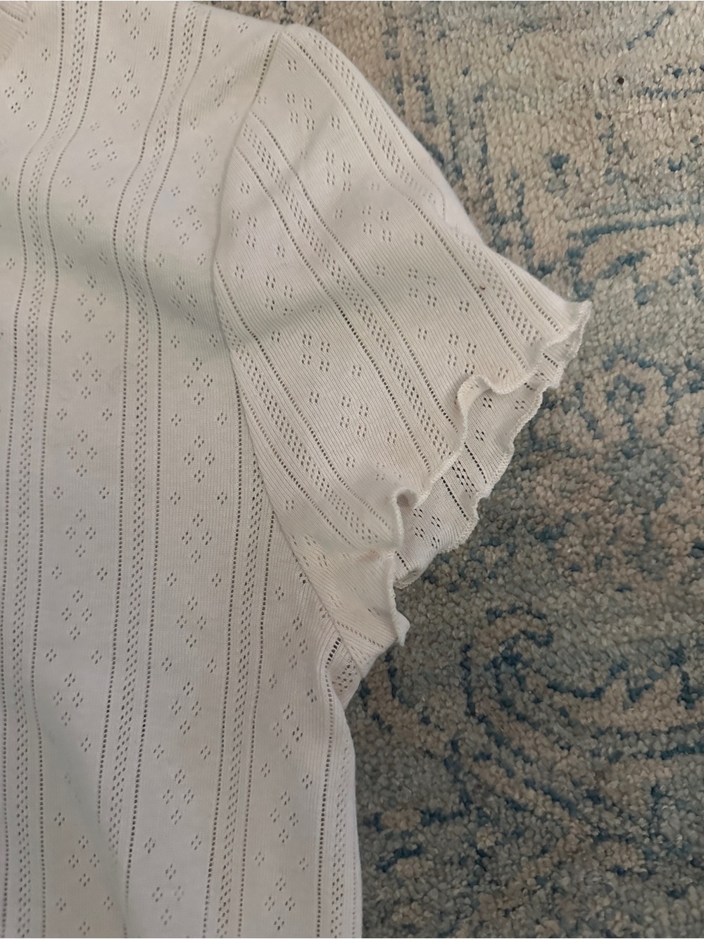 Splendid Cream Ribbed Short-Sleeve Tee - Picture 4 of 6